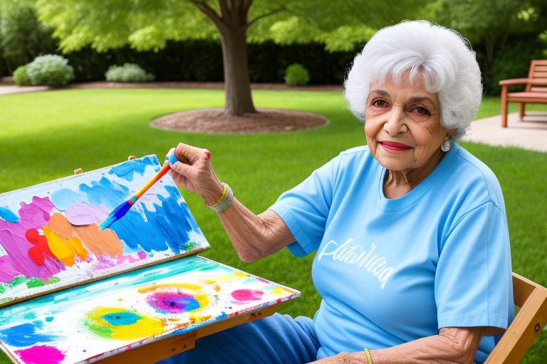 Outdoor Activities Painting to Promote Health in Elderly People