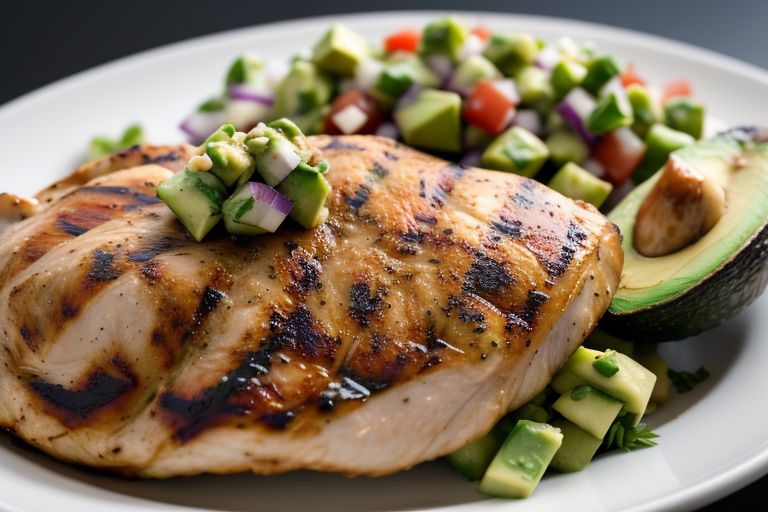 Easy Keto Recipes with Ingredients and Instructions - Grilled Chicken with Avocado Salsa